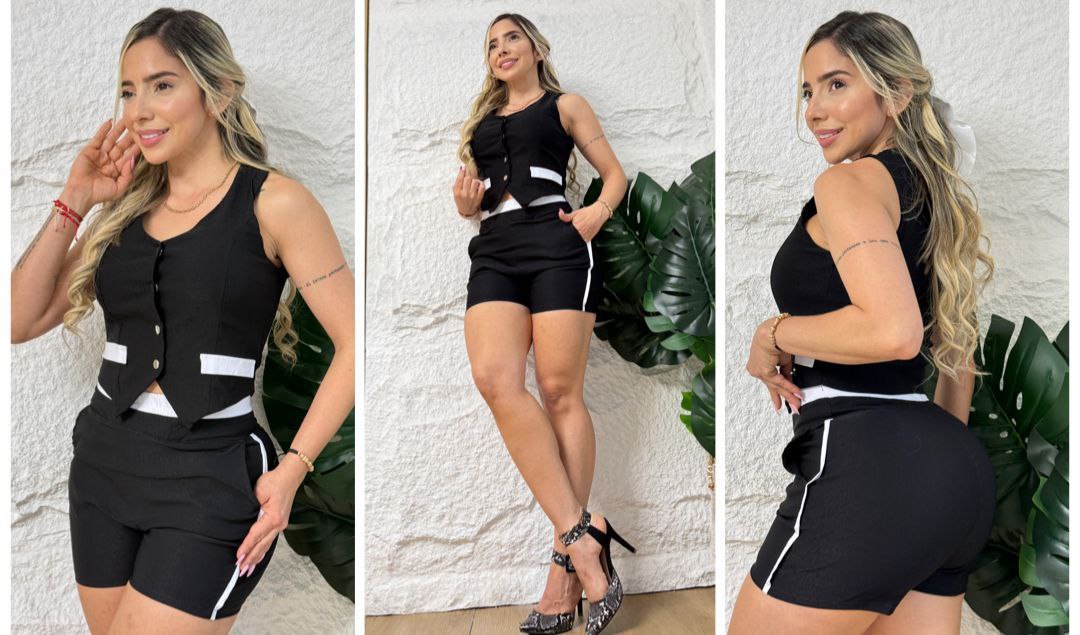 Conjunto 2 prendas short y chaleco 2166
