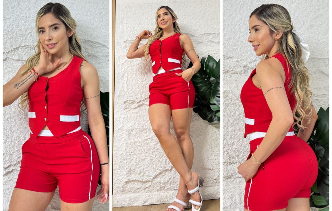 Conjunto 2 prendas short y chaleco 2166