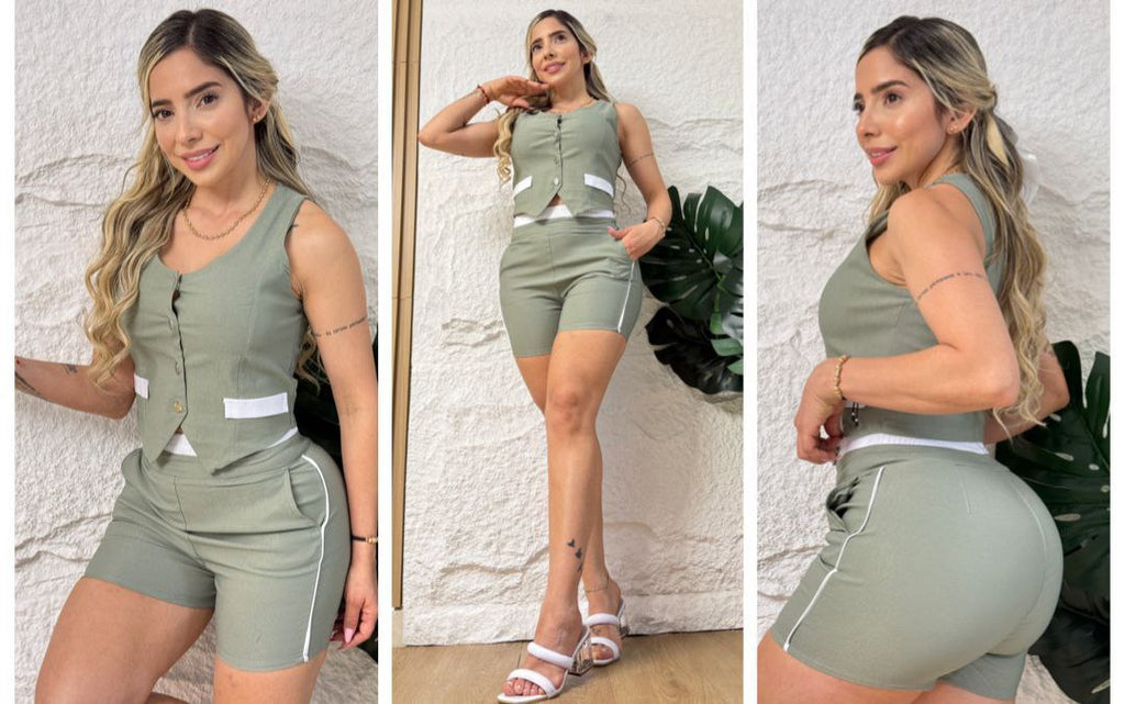 Conjunto 2 prendas short y chaleco 2166